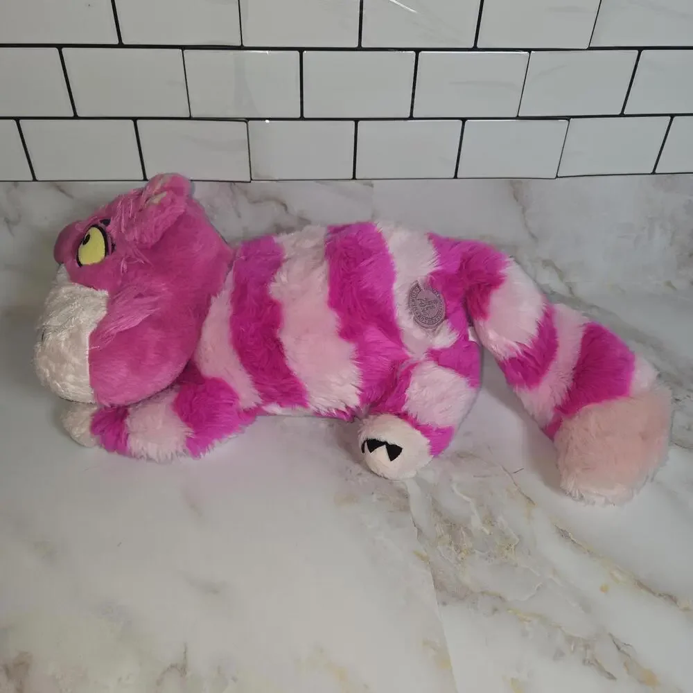 Disney Store Cheshire Cat Plush Alice in Wonderland Authentic 18” Stuffed Toy - Picture 3 of 8